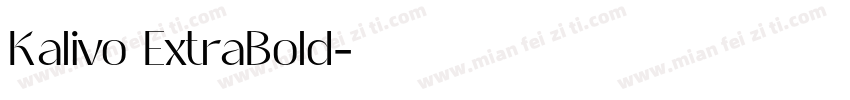 Kalivo ExtraBold字体转换